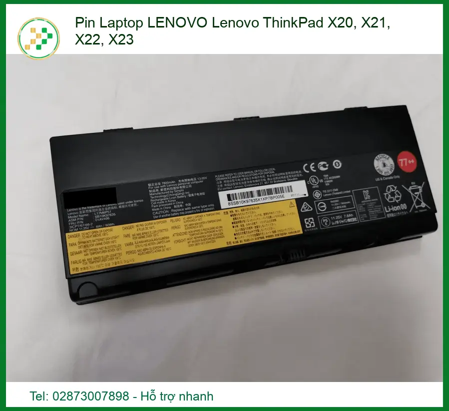 Pin Laptop Lenovo Lenovo Thinkpad X20, X21, X22, X23 Zin Chính Hãng - Sửa Chữa Lấy Liền Tphcm