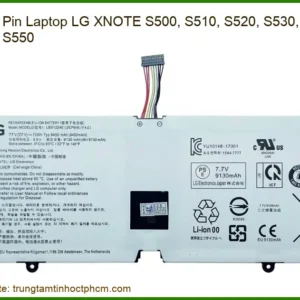 Thay Pin Laptop Lg Xnote S500 S510 S520 S530 S550 Zin Chính Hãng Lấy Liền Tại Chỗ