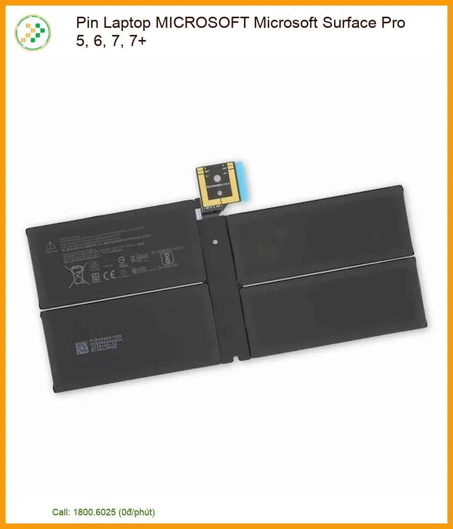 Linh kiện Pin Laptop MICROSOFT Microsoft Surface Pro 5, 6, 7, 7+ chất lượng - Dịch vụ từ Trung Tâm Tin Học Trường Thịnh.