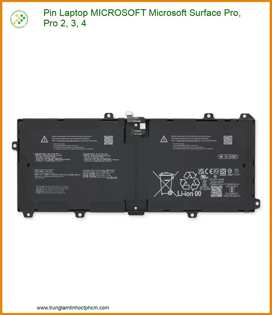 Khôi phục thời lượng pin đỉnh cao cho chiếc Surface Pro của bạn chỉ trong 60 phút tại Trung Tâm Tin Học Trường Thịnh.