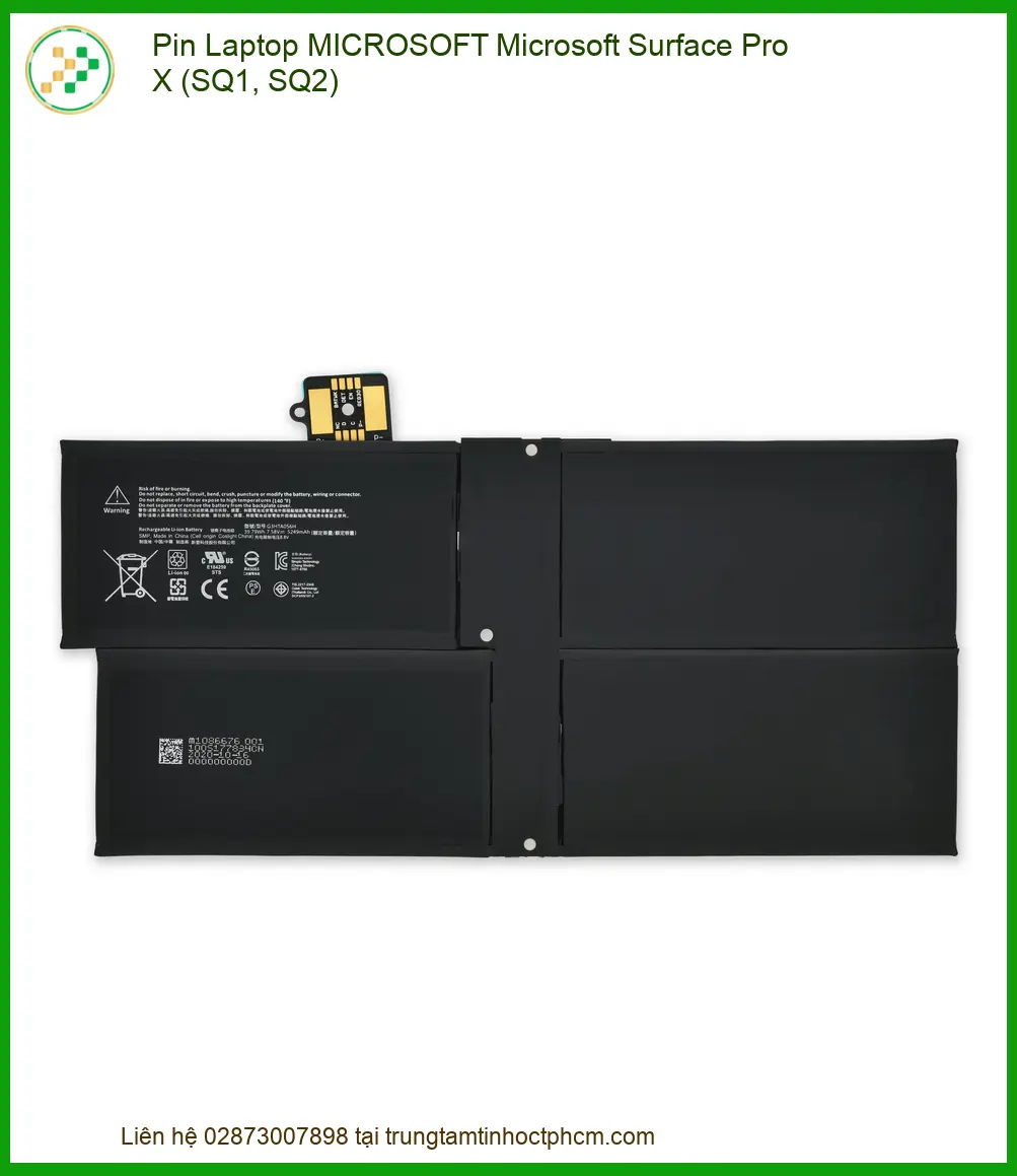Pin Laptop Microsoft Microsoft Surface Pro X (sq1, Sq2) Chính Hãng - Thay Thế Lấy Liền Tphcm