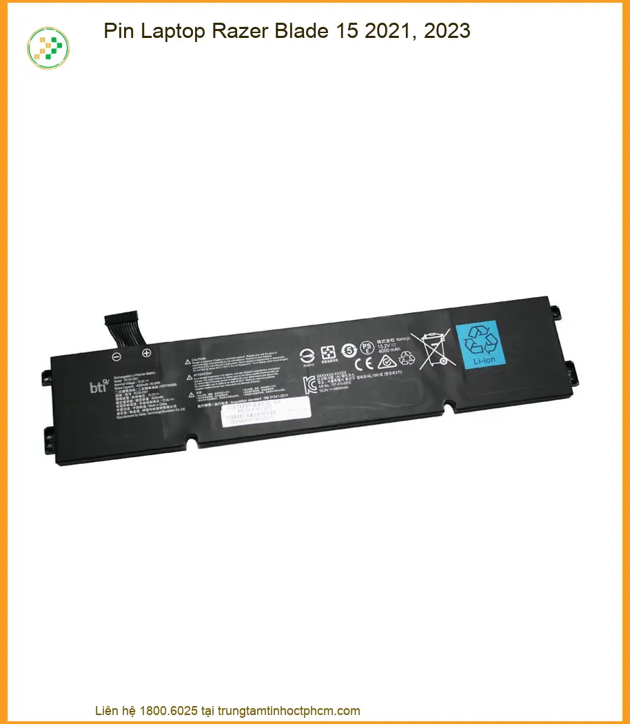 Pin Laptop Razer Blade 15 2021, 2023 Chính Hãng - Trung Tâm Thay Thế Uy Tín Tphcm