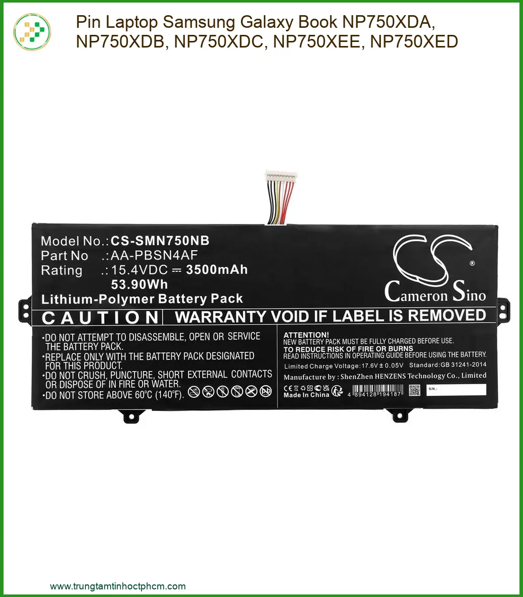 Linh kiện Pin Laptop Samsung Galaxy Book NP750XDA, NP750XDB, NP750XDC, NP750XEE, NP750XED chất lượng - Dịch vụ từ Trung