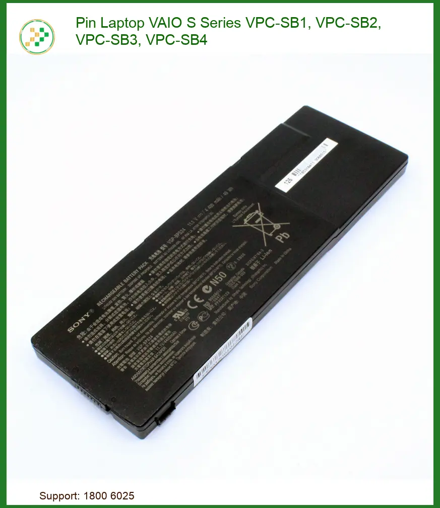 Thay Pin Laptop Vaio S Series Vpc-sb1, Vpc-sb2, Vpc-sb3, Vpc-sb4 Chính Hãng Lấy Liền Tại Tphcm