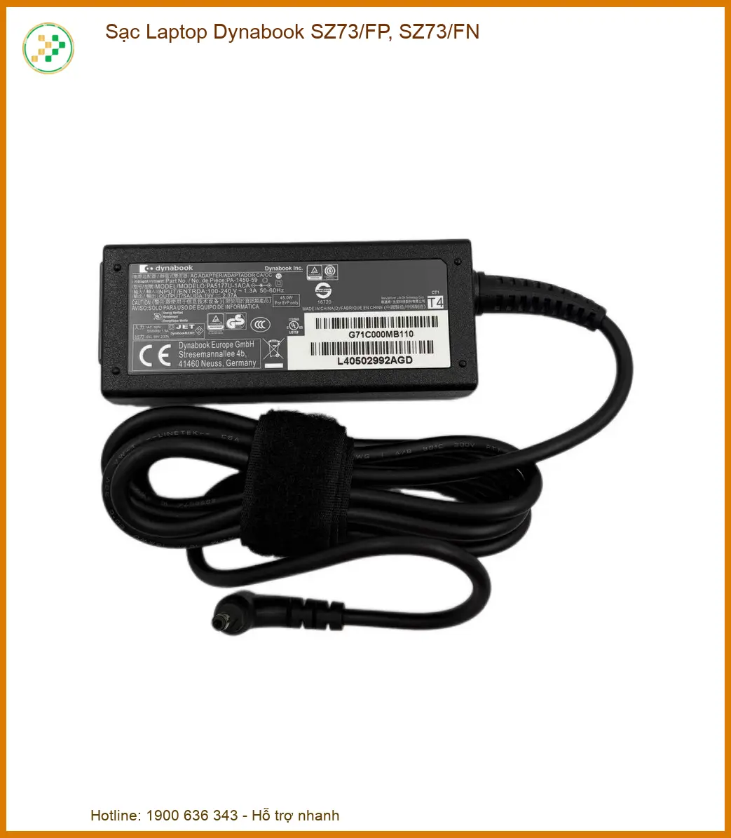 Sạc chuẩn, nguồn ổn định, bảo vệ laptop Dynabook của bạn bền bỉ theo thời gian!