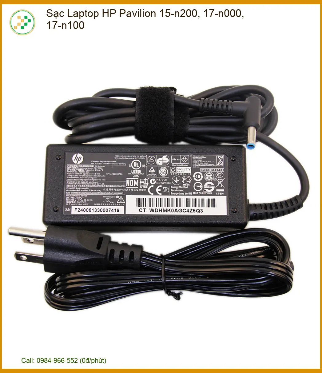 Sạc Laptop Hp Pavilion 15-n200, 17-n000, 17-n100 Zin Chính Hãng - Thay Lấy Liền Tại Chỗ