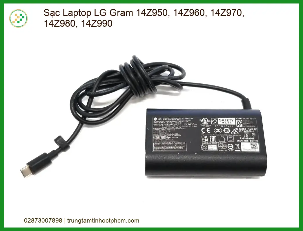 Sạc Laptop Lg Gram 14z950 14z960 14z970 14z980 14z990 Chính Hãng, Lấy Liền Tại Chỗ