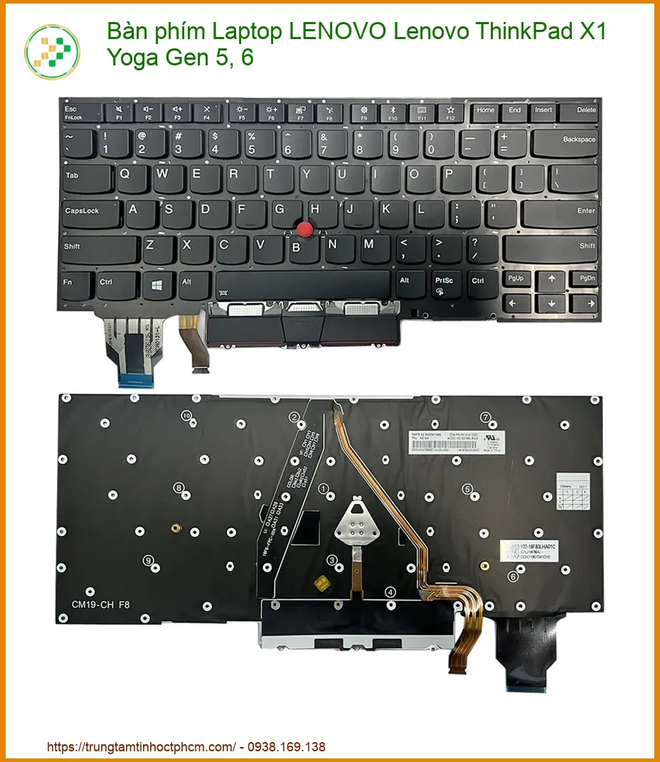 Bàn phím Laptop LENOVO ThinkPad X1 Yoga Gen 5, 6 - Thay Chính Hãng, Lấy Liền tại TPHCM