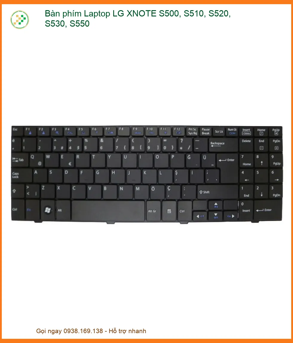 Bàn phím Laptop LG XNOTE S500, S510, S520 - Địa chỉ thay lấy ngay TPHCM