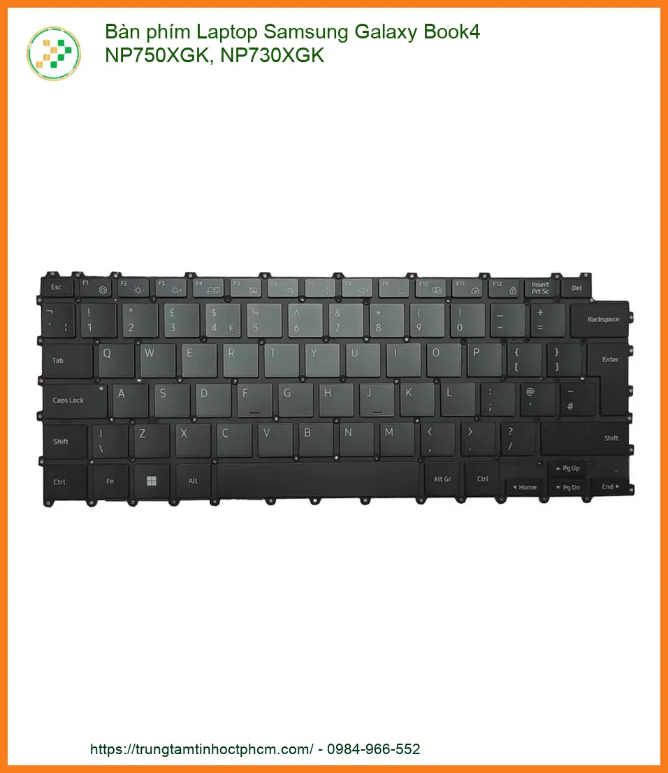Thay bàn phím Laptop Samsung Galaxy Book4 NP750XGK, NP730XGK - Chính hãng, Lấy liền tại TPHCM