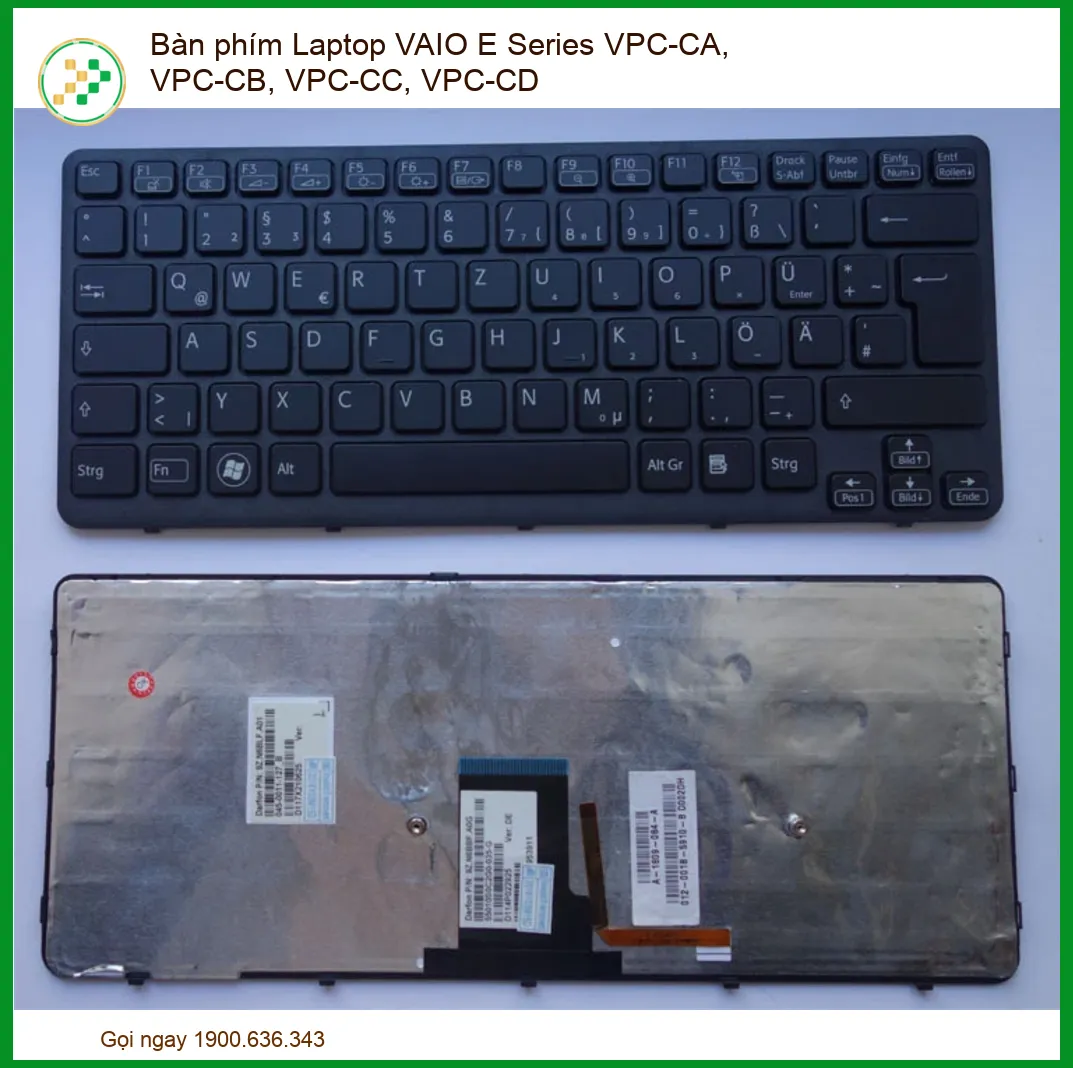 Bàn Phím Laptop VAIO E Series VPC-CA, VPC-CB, VPC-CC, VPC-CD Zin Chính Hãng - Thay Nhanh Lấy Liền, Bảo Hành Dài Lâu Tại TP.HCM