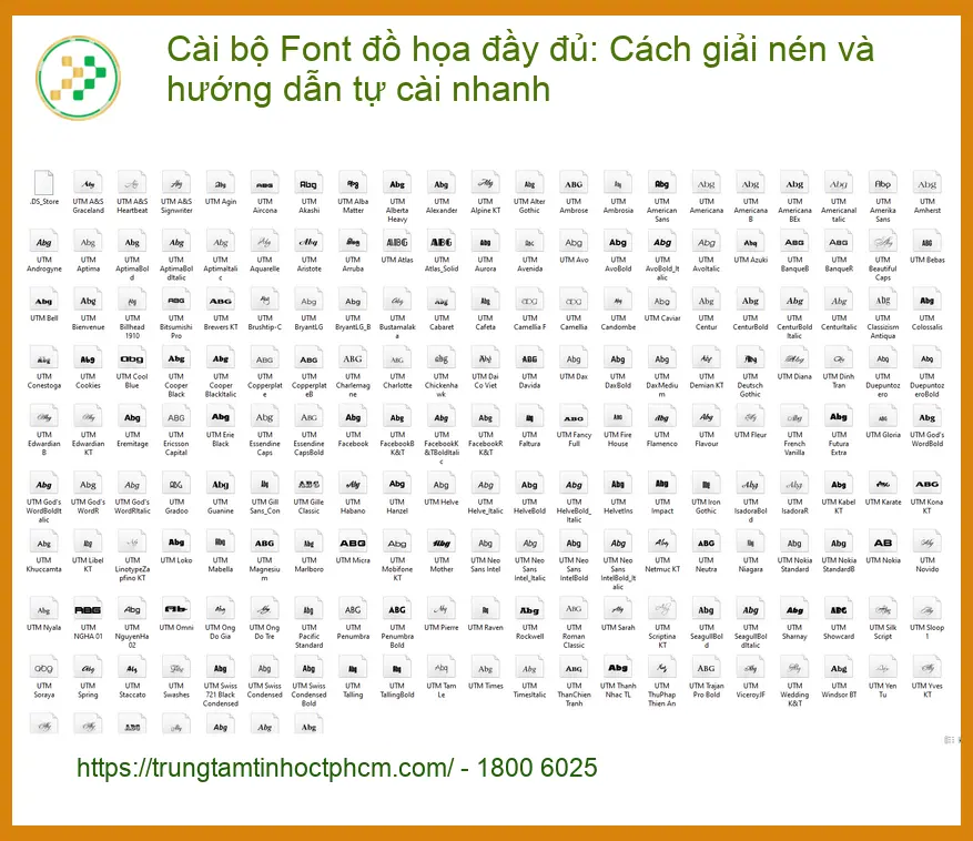 Thủ thuật Cài Font đồ họa đầy đủ: Giải nén, tự cài nhanh - Cách xử lý tại nhà