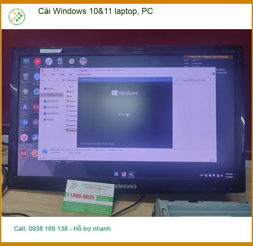 Bạn Huy sinh viên cần cài Windows 10&11 cho PC Quận Quận Tân Bình ảnh thực tế 1