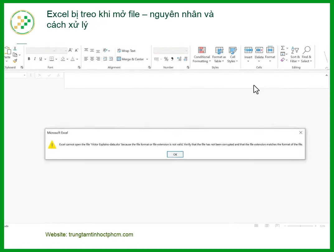 Văn phòng Excel bị treo khi mở file - Cách tự xử lý tại nhà