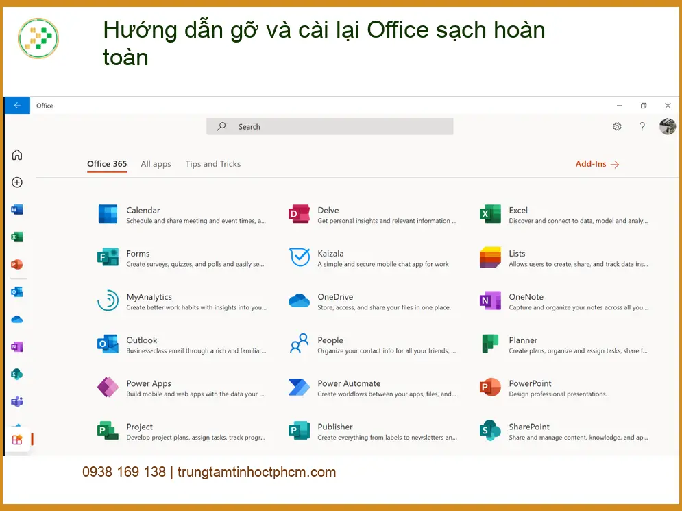 Gỡ và cài lại Office sạch hoàn toàn - Dịch vụ cài đặt tận nơi TPHCM