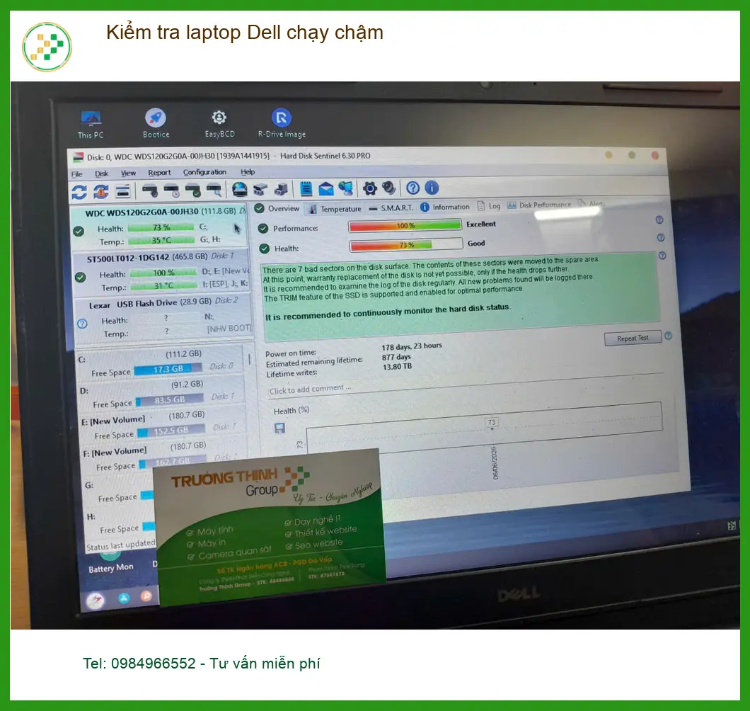 Chị Hạnh nhân viên văn phòng tìm chỗ kiểm tra laptop Dell chạy chậm uy tín ở Thủ Đức ảnh thực tế 1
