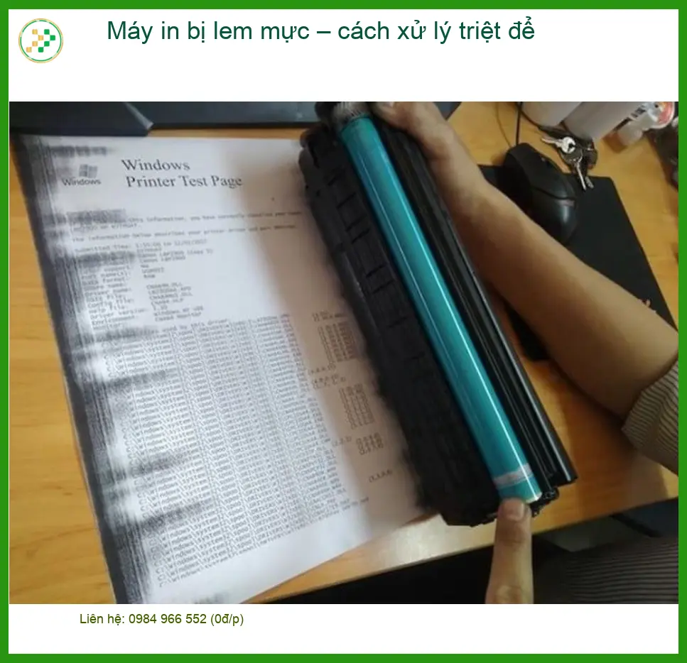 Thủ thuật Máy in bị lem mực - Cách tự xử lý tại nhà