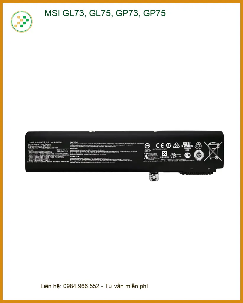 Pin Laptop MSI GL73, GL75, GP73, GP75 - Thay Pin Giá Rẻ Tại Trung Tâm TPHCM