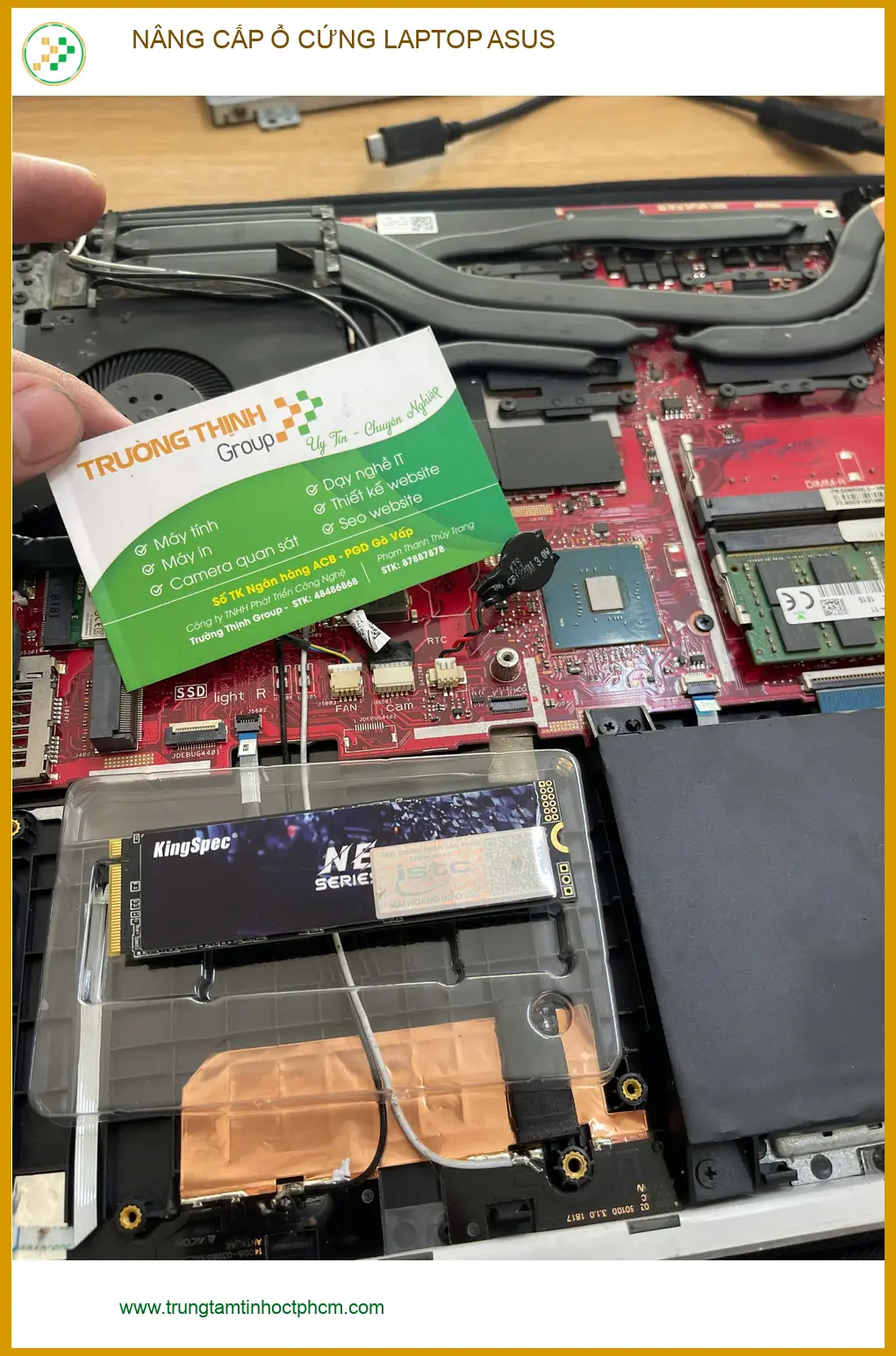 Chị Mai nhân viên văn phòng: Nâng cấp ổ cứng Laptop Asus Thủ Đức ảnh thực tế 1