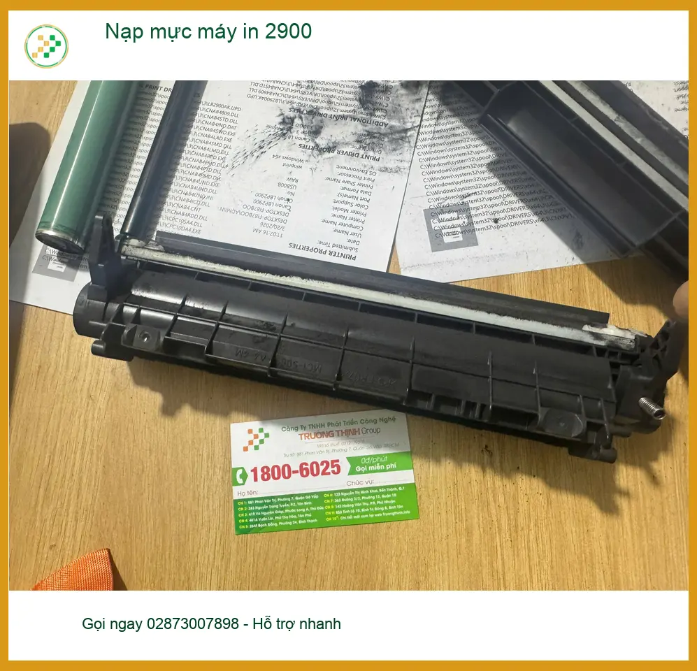 Chị Thảo tìm cửa hàng nạp mực máy in 2900 Quận Tân Bình giá rẻ ảnh thực tế 1