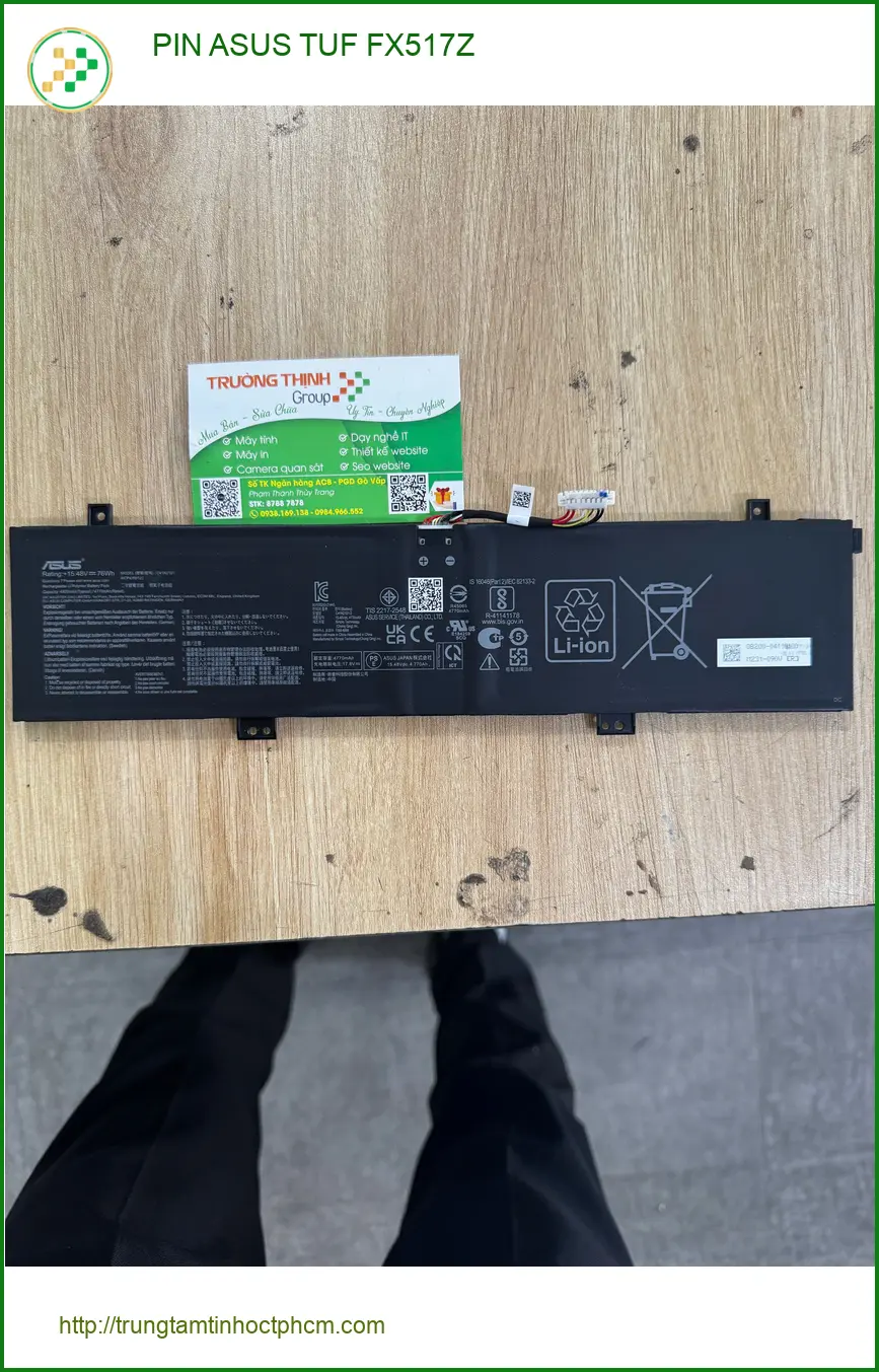Anh Khang kỹ sư phần mềm thay PIN ASUS TUF FX517Z Quận 10 - Nơi uy tín ảnh thực tế 2