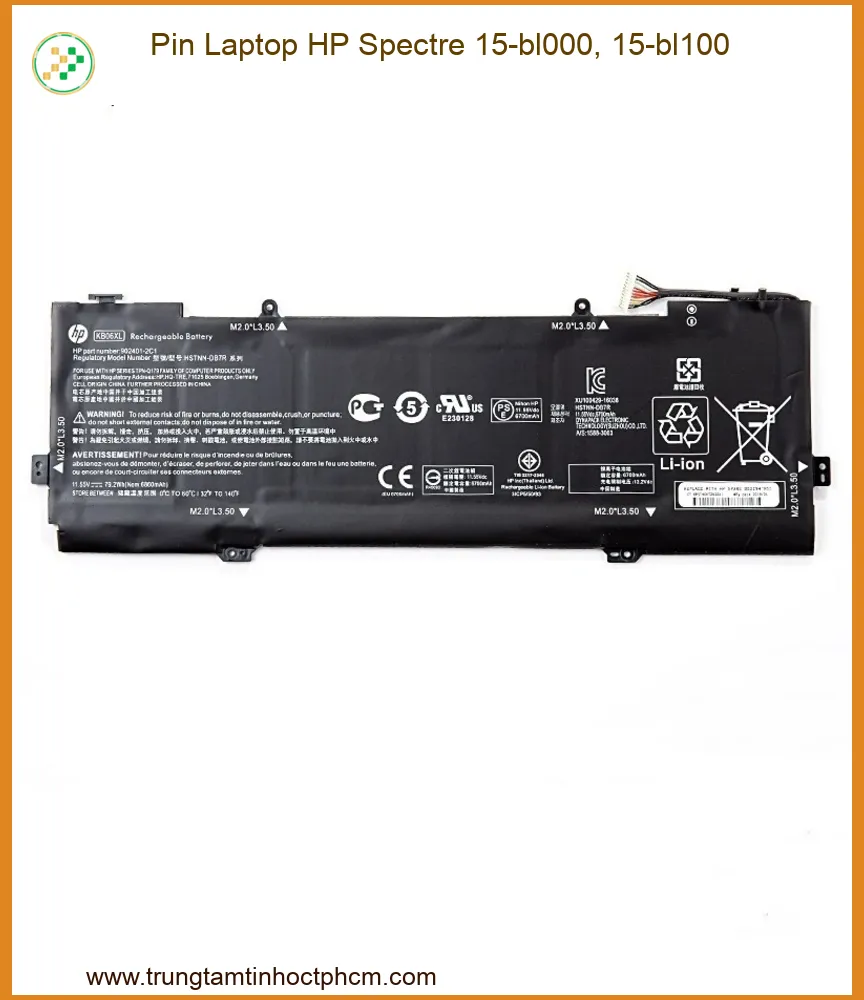 Pin Laptop HP Spectre 15-bl000, 15-bl100 - Địa chỉ thay lấy liền TPHCM