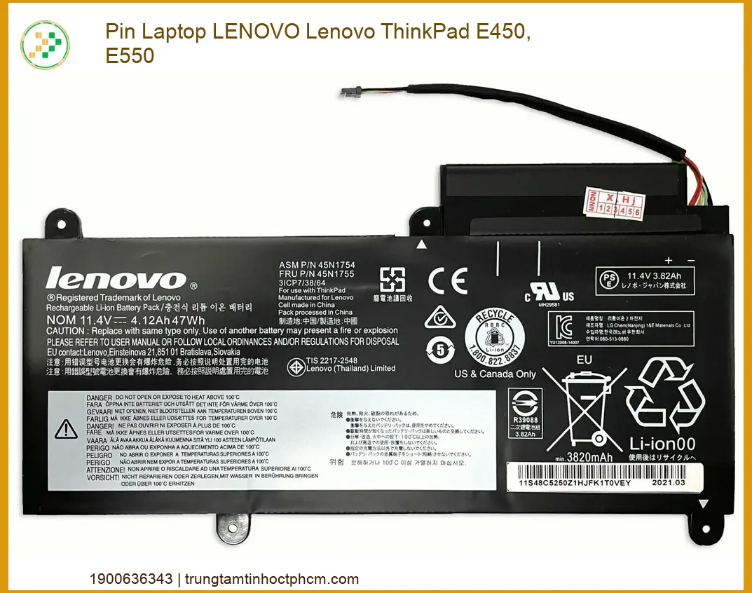 ⚡️ PIN LAPTOP LENOVO THINKPAD E450/E550 CHAI PHỒNG? ĐỪNG ĐỂ GIÁN ĐOẠN CÔNG VIỆC! ⚡️ Bạn đang gặp khó khăn vì thời lượng
