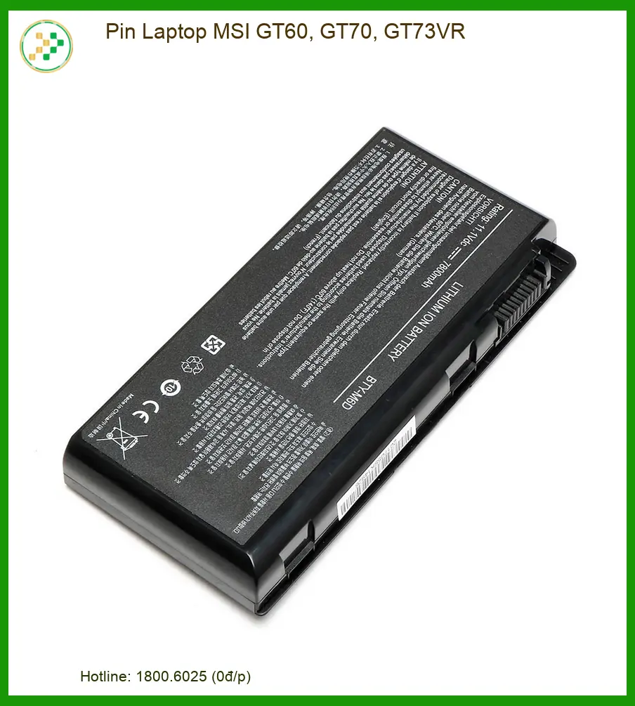 Linh kiện Pin Laptop MSI GT60, GT70, GT73VR chất lượng - Dịch vụ từ Trung Tâm Tin Học Trường Thịnh.