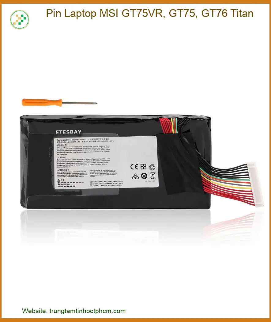 Pin Laptop Msi Gt75vr, Gt75, Gt76 Titan Chính Hãng - Thay Thế Uy Tín Tphcm