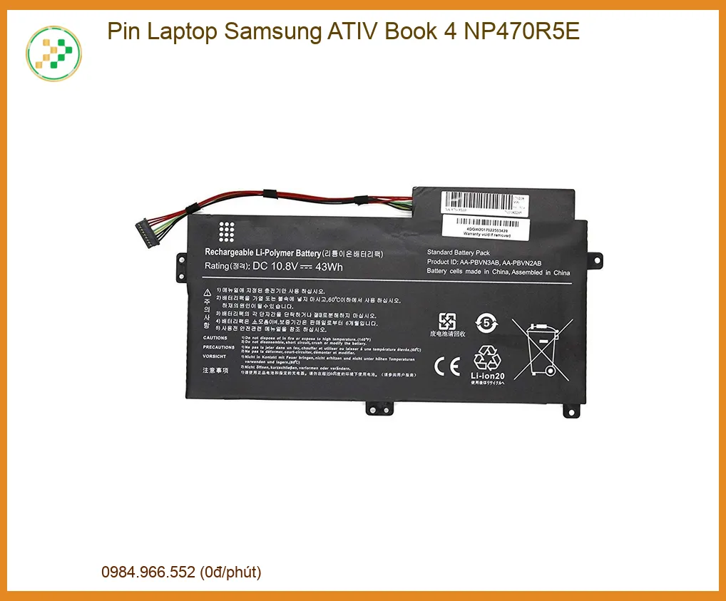 Pin Laptop Samsung ATIV Book 4 NP470R5E - Thay Lấy Liền, Giá Tốt Nhất