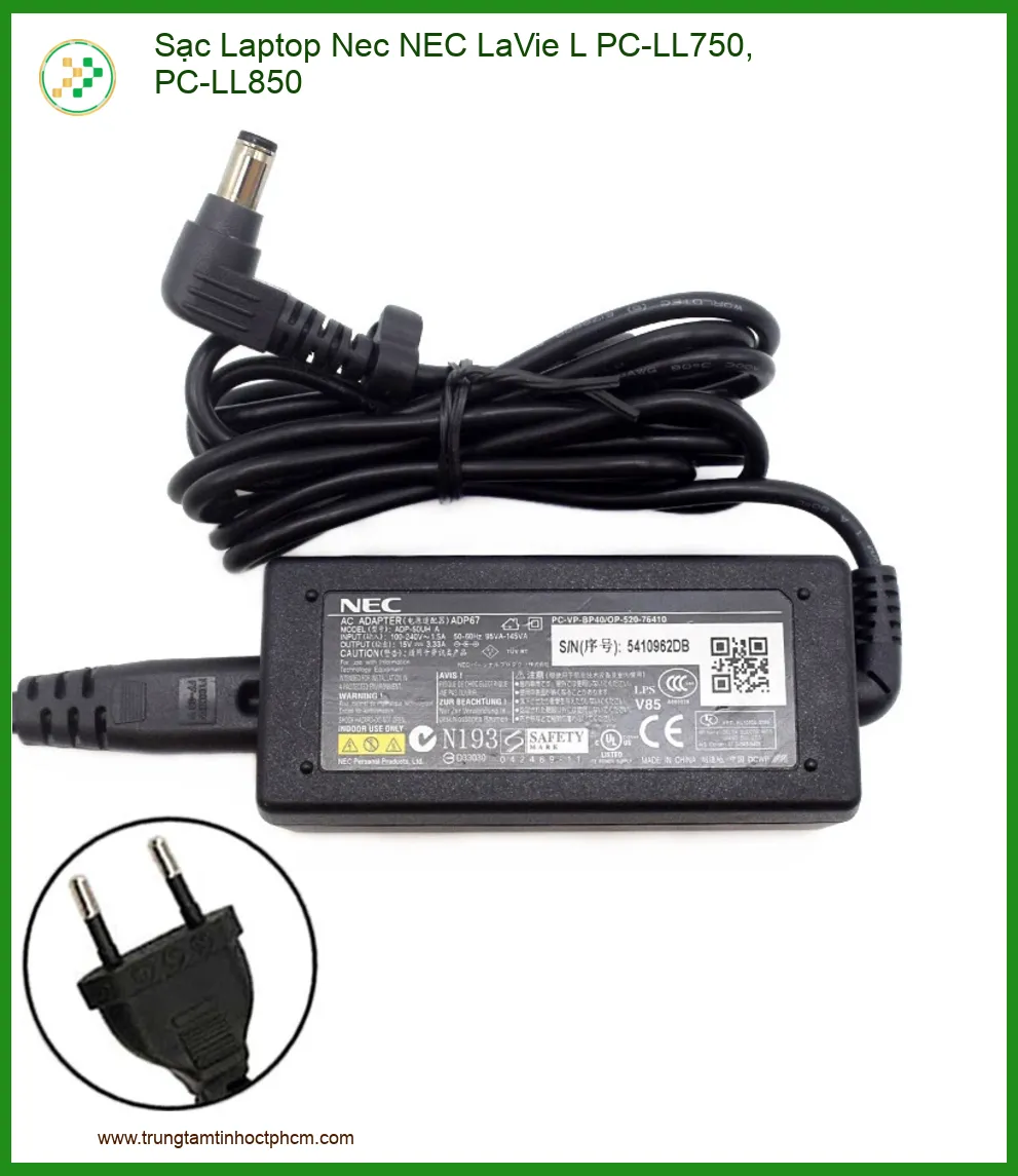 Sạc Laptop Nec NEC LaVie L PC-LL750, PC-LL850 - Chính Hãng, Giá Tốt, Lấy Liền Tại TPHCM