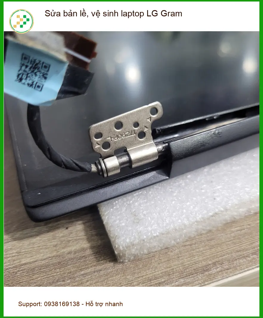 Chị Ngọc tìm chỗ sửa bản lề, vệ sinh laptop LG Gram Quận Tân Bình ảnh thực tế 2