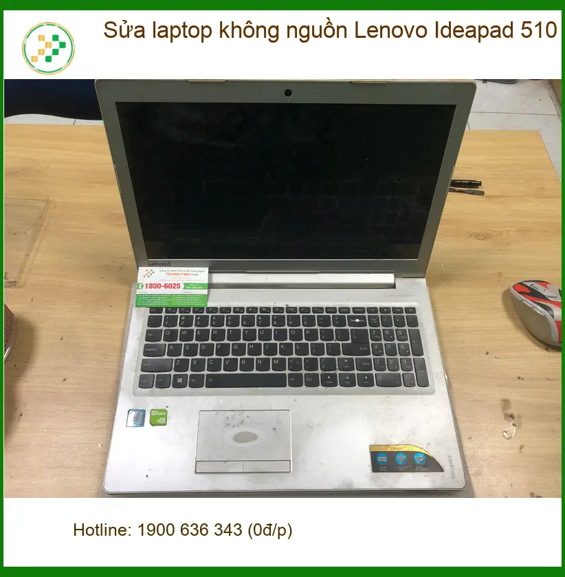 Anh Minh tìm chỗ sửa laptop Lenovo Ideapad 510 không nguồn Quận Bình Tân