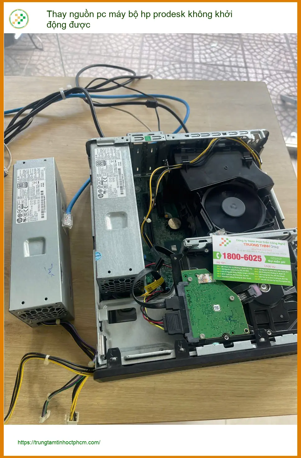 Anh Phúc cứu pc Hp Prodesk không khởi động - Dịch vụ thay nguồn Quận Phú Nhuận ảnh thực tế 2