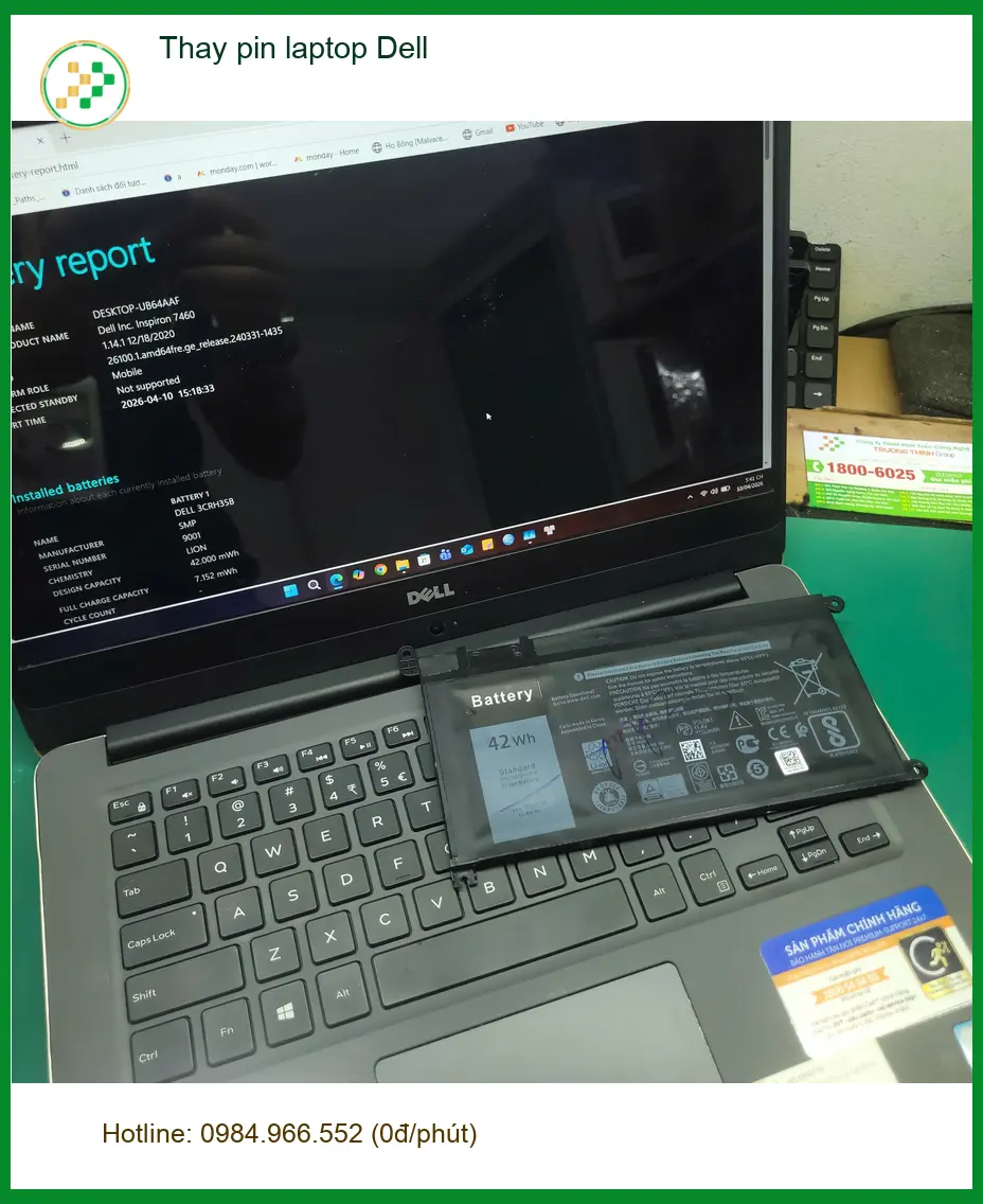 Dịch vụ thay pin laptop Dell Quận Tân Bình - Anh Huy review thay pin lấy ngay
