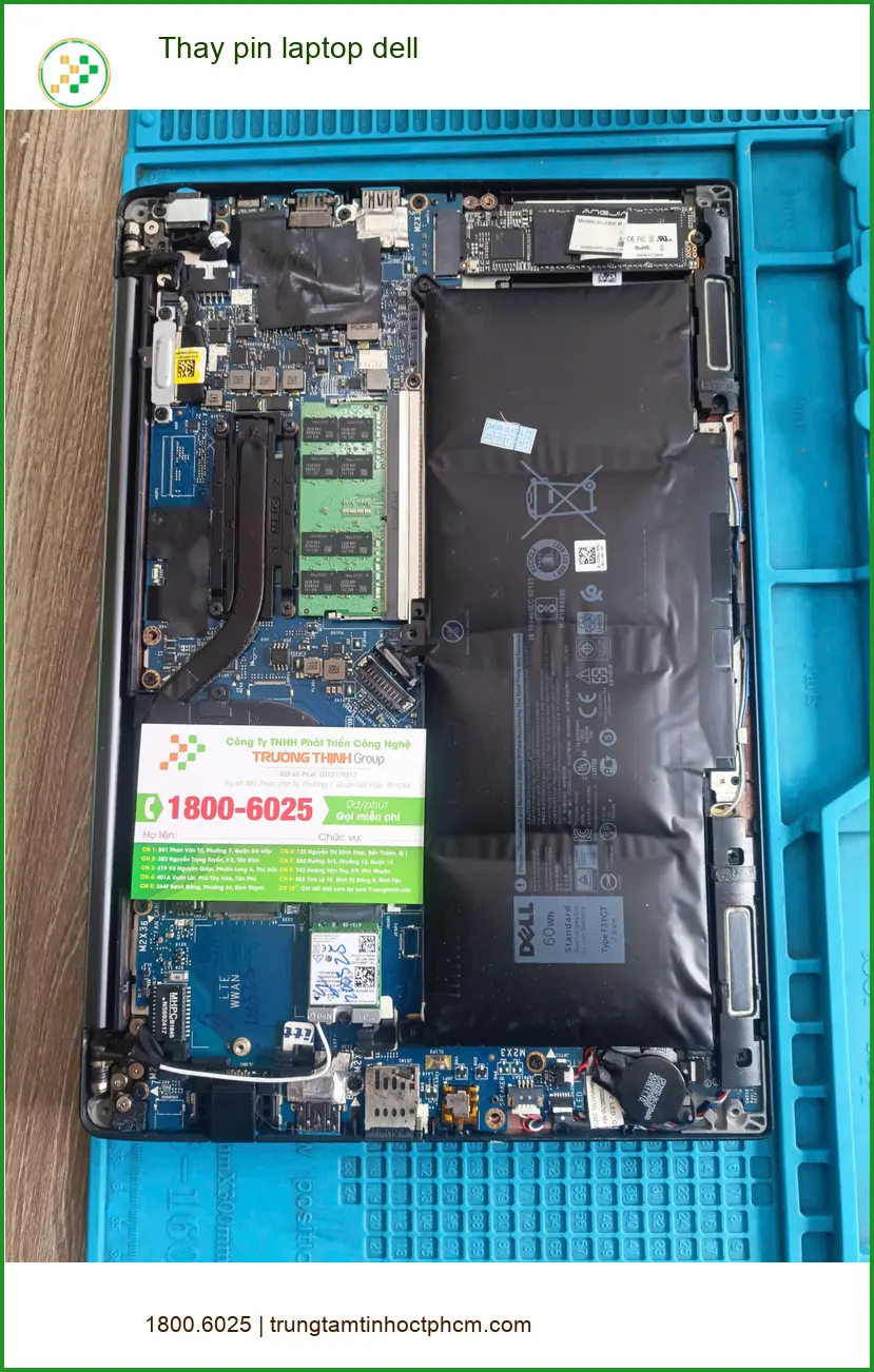 Anh Đạt kỹ sư xây dựng tìm chỗ Thay pin laptop dell Quận Tân Phú uy tín ảnh thực tế 1