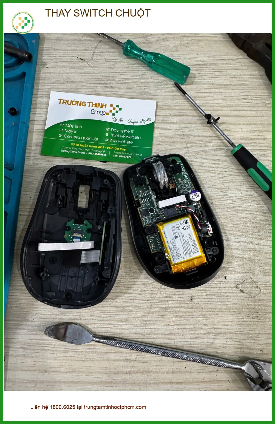 Anh Quang kỹ sư thiết kế tìm chỗ thay switch chuột Quận 10 lấy ngay ảnh thực tế 1