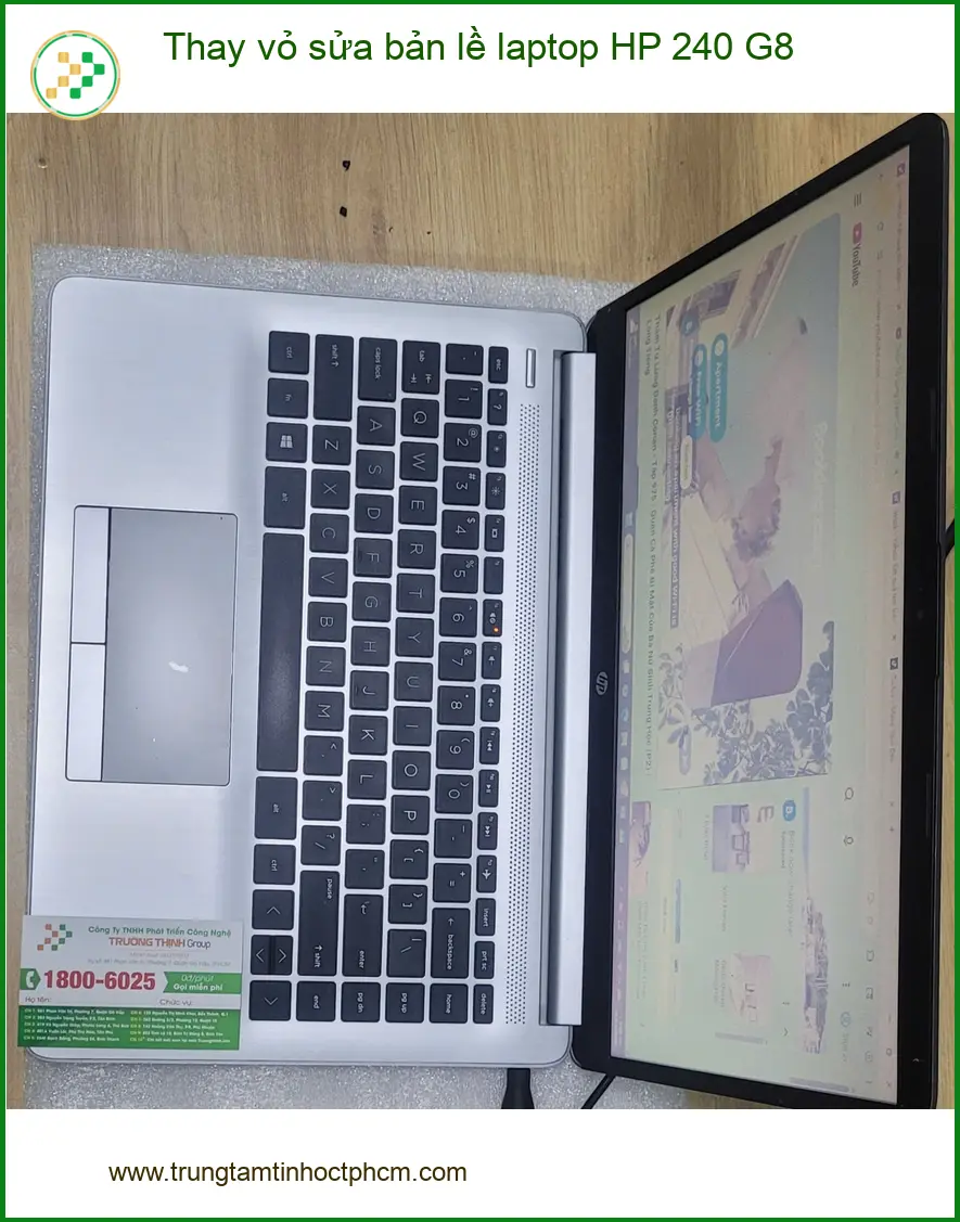 Thay vỏ sửa bản lề laptop HP 240 G8 Quận Bình Tân - Cô Thu review hư hỏng