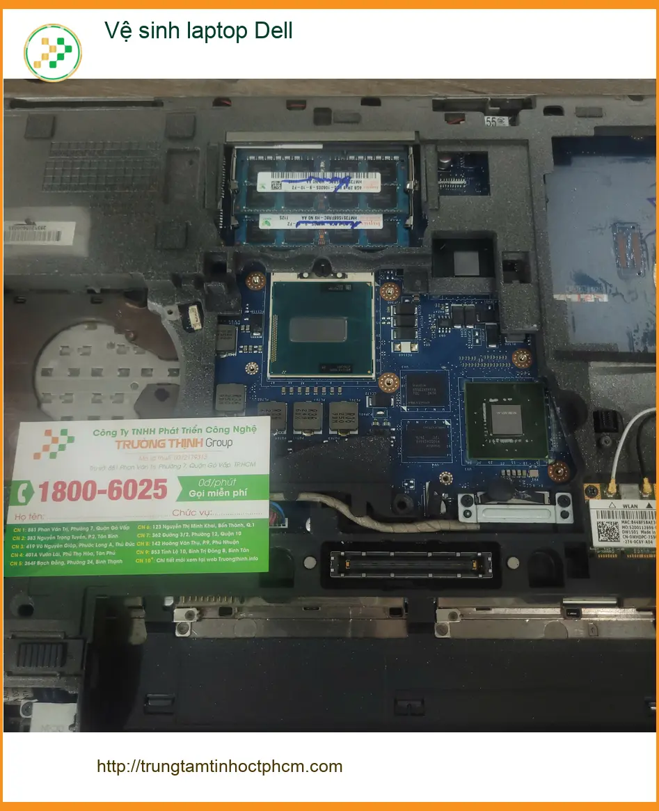 Trung tâm vệ sinh laptop Dell Quận Tân Bình - Chị Hà lần đầu vệ sinh laptop Dell ảnh thực tế 1
