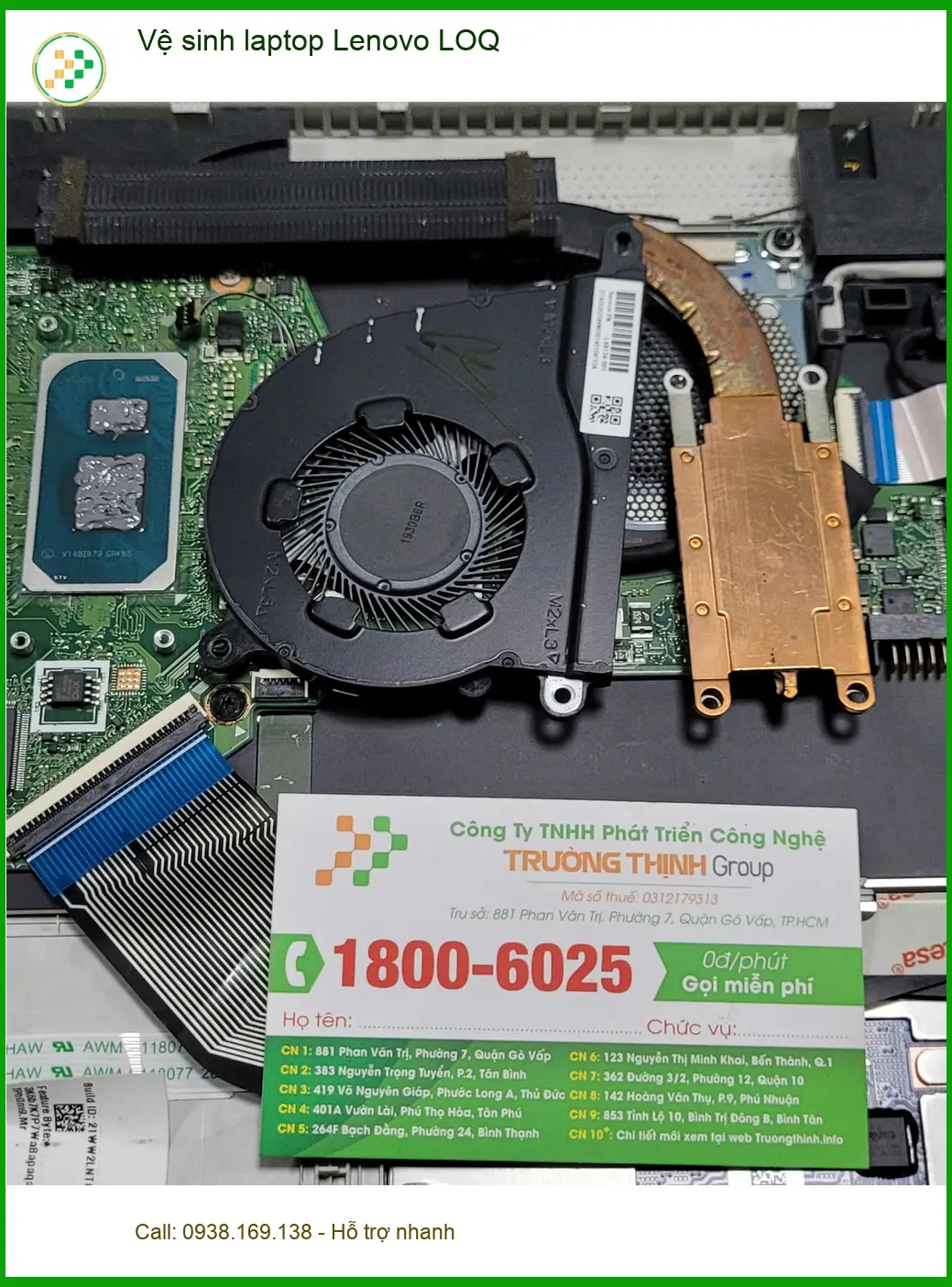 Anh Kiên kỹ sư ở Quận Bình Tân review dịch vụ vệ sinh laptop Lenovo LOQ ảnh thực tế 2