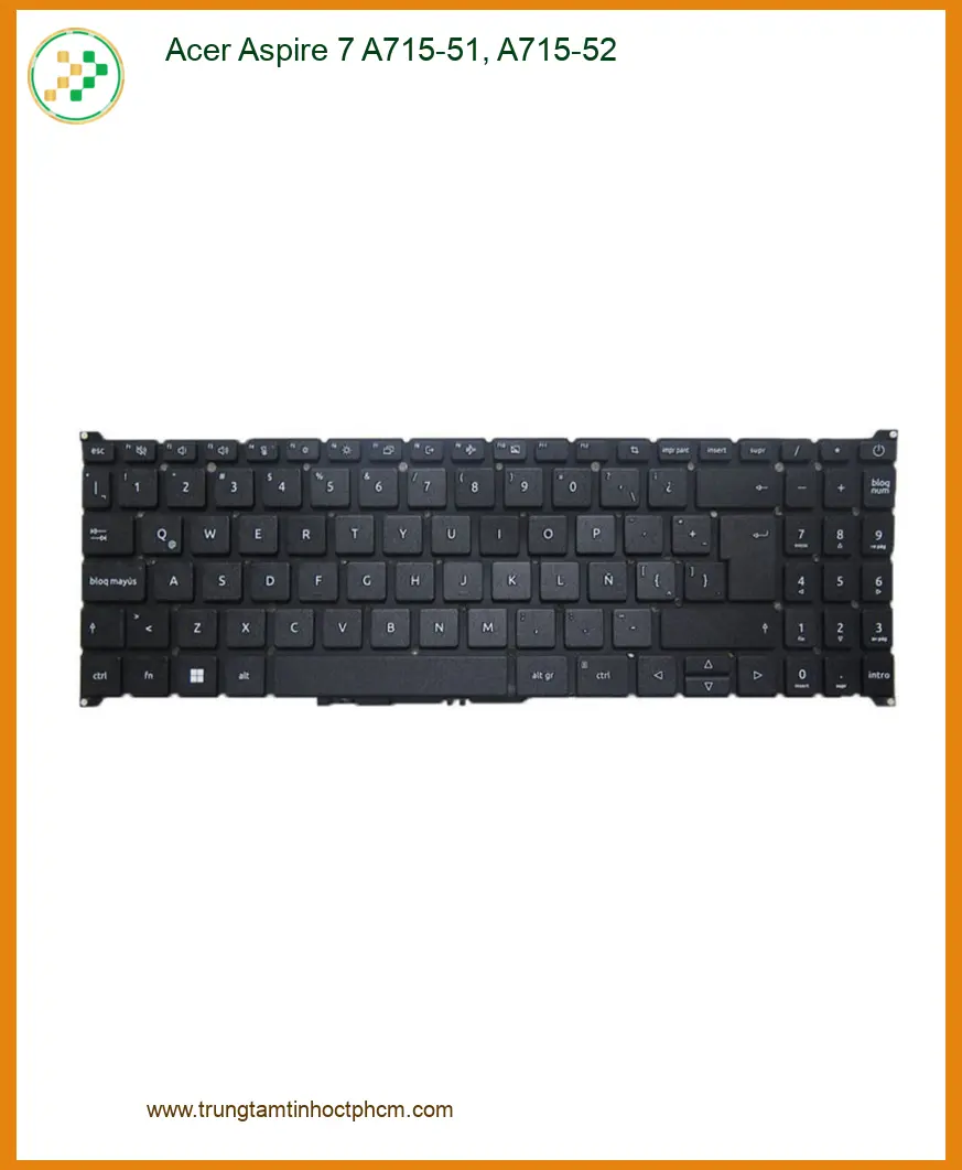 Bàn phím Laptop Acer Aspire 7 A715-51 - Thay Lấy Liền, Giá Rẻ TPHCM