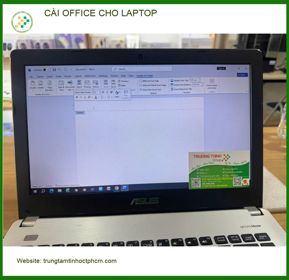 Chị Mai kế toán tìm dịch vụ cài Office cho laptop Quận Tân Bình uy tín