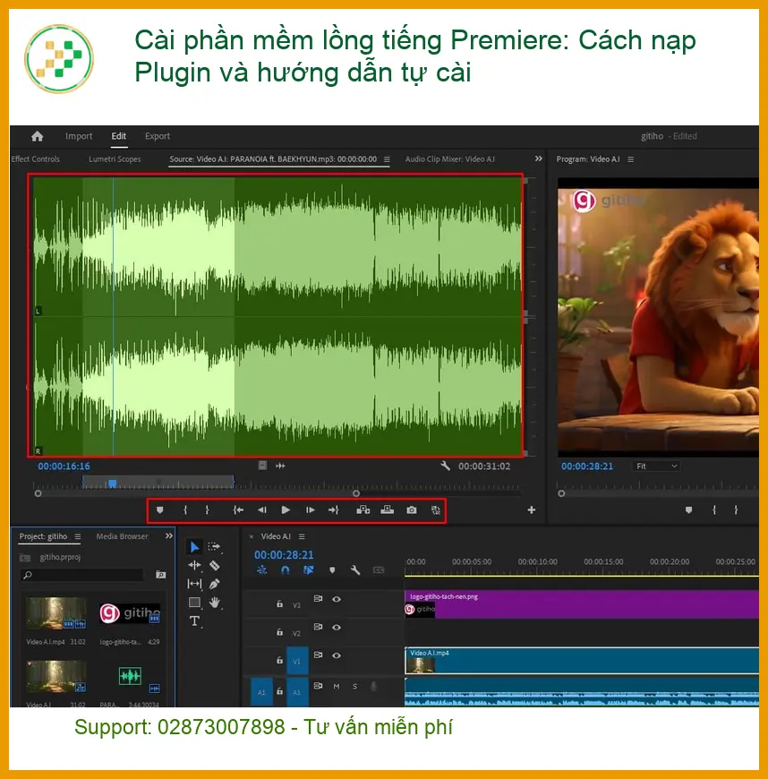 Thủ thuật Cài lồng tiếng Premiere, nạp Plugin - Hướng dẫn tự cài