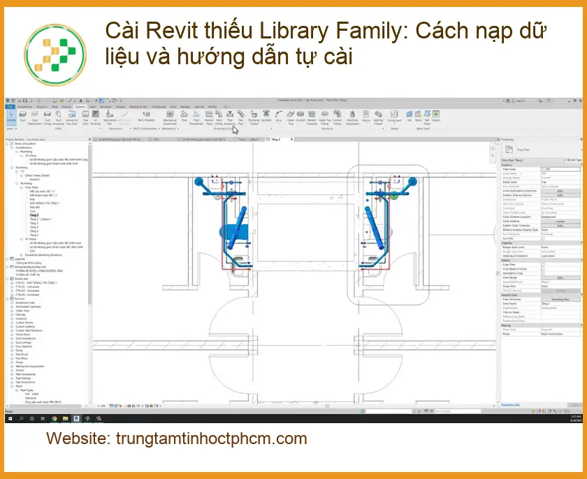 Cài Revit thiếu Library Family: Nạp dữ liệu - Tự cài đặt