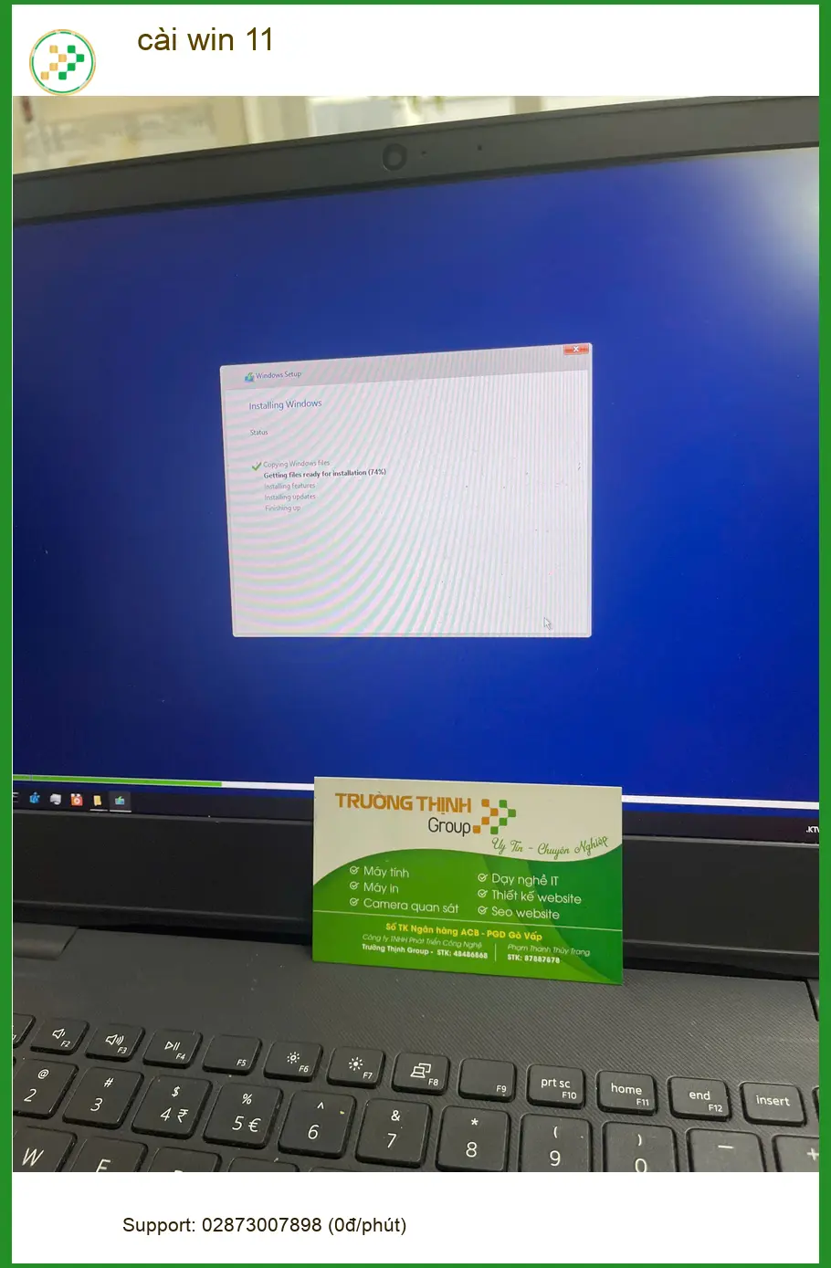 Cô Thanh kế toán ở Quận Thủ Đức - Trung tâm cài win 11 giá sinh viên ảnh thực tế 2