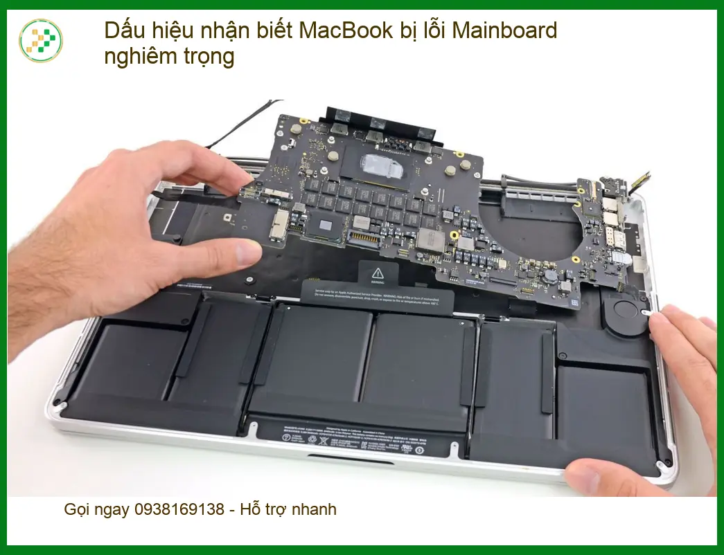 Macbook Dấu hiệu lỗi Mainboard nghiêm trọng - Trung tâm sửa gần đây