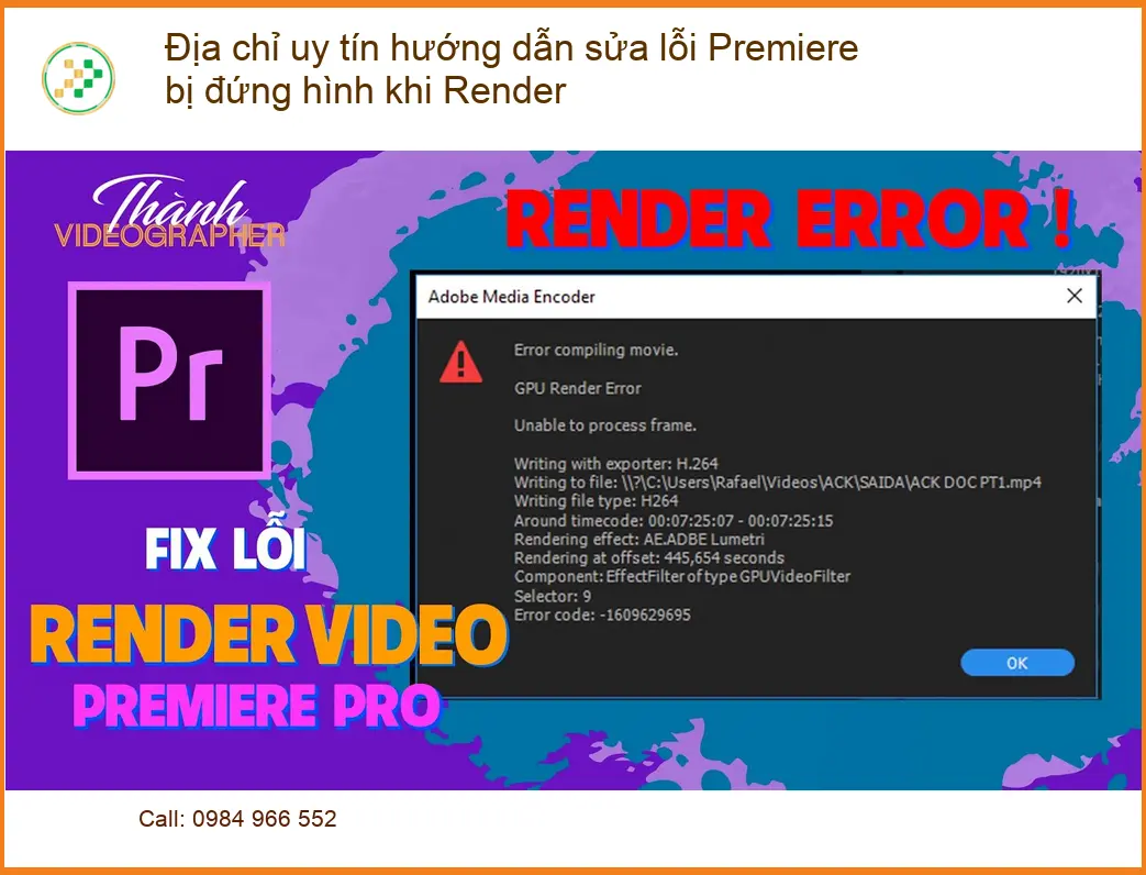 Sửa lỗi Premiere bị đứng hình khi Render - Trung tâm hỗ trợ gần đây