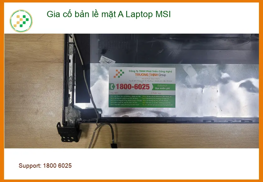 Cô Tuyến tìm tiệm gia cố bản lề mặt A Laptop MSI Quận Bình Tân giá tốt ảnh thực tế 1
