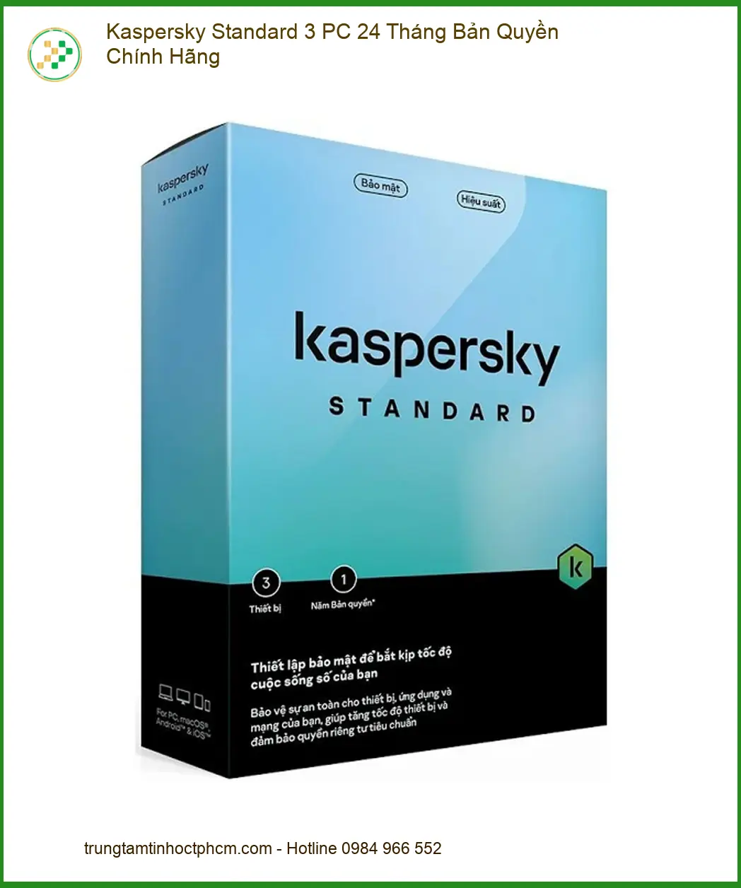 Kaspersky Antivirus 3 PC Bản Quyền - Cài Đặt Tại Nhà TPHCM - Giá Rẻ