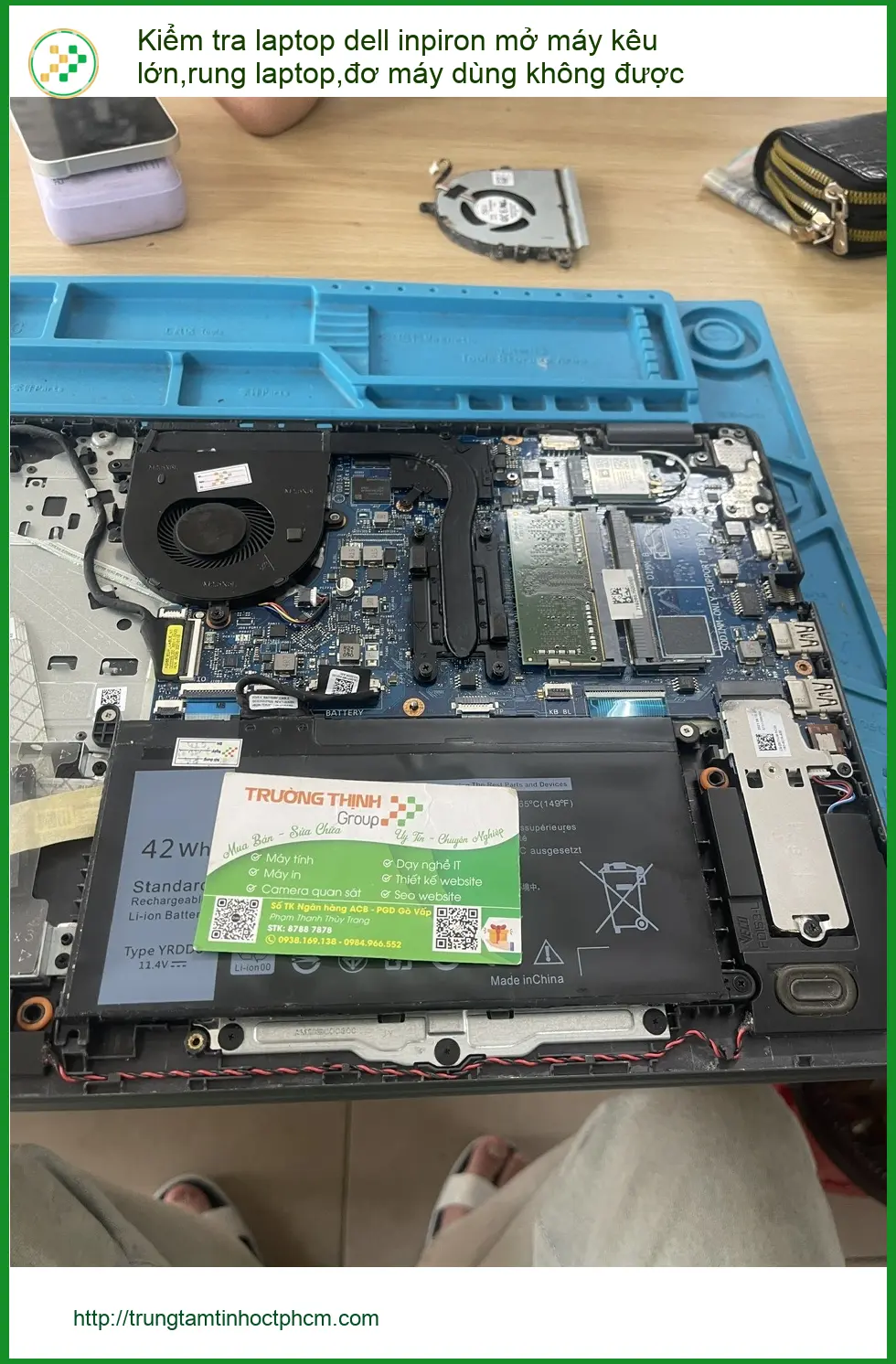 Tiệm sửa laptop Dell Inspiron lỗi kêu, đơ Quận Phú Nhuận - Chú Cường